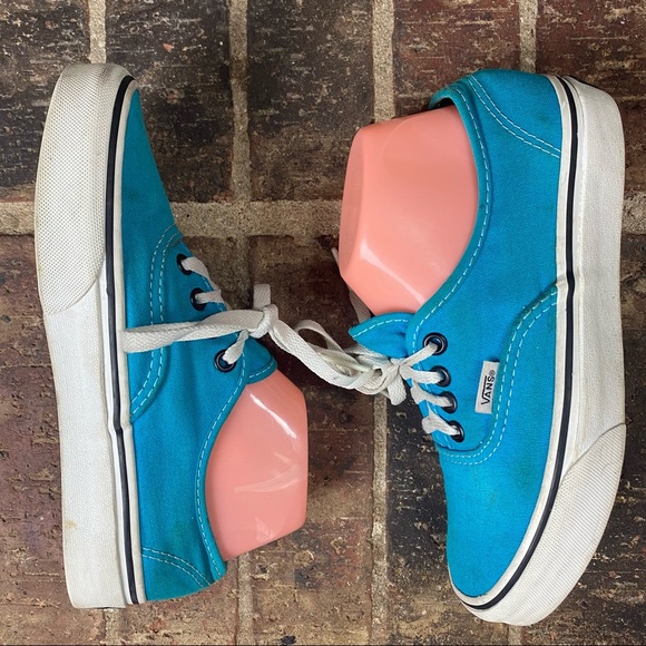 Vans Era TB4R Teal Turquoise Lace Shoes M5 L6.5 - Picture 2 of 11